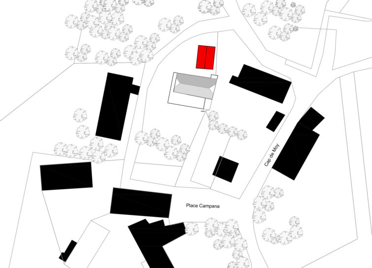 Le2bis- Architecte Toulouse -Rénovation grange-Plan de masse-Implantation