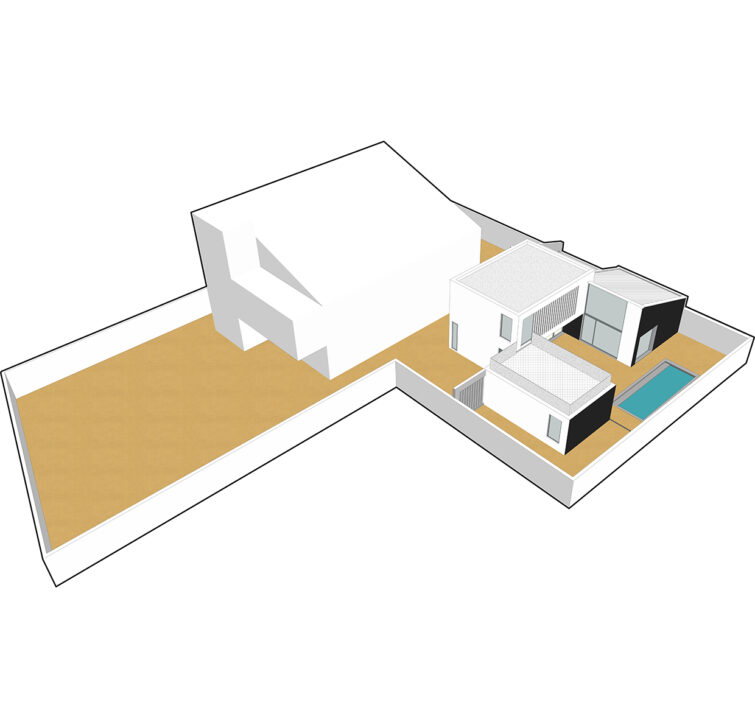 L2B - Architecture - Villa patio - Axonométrie