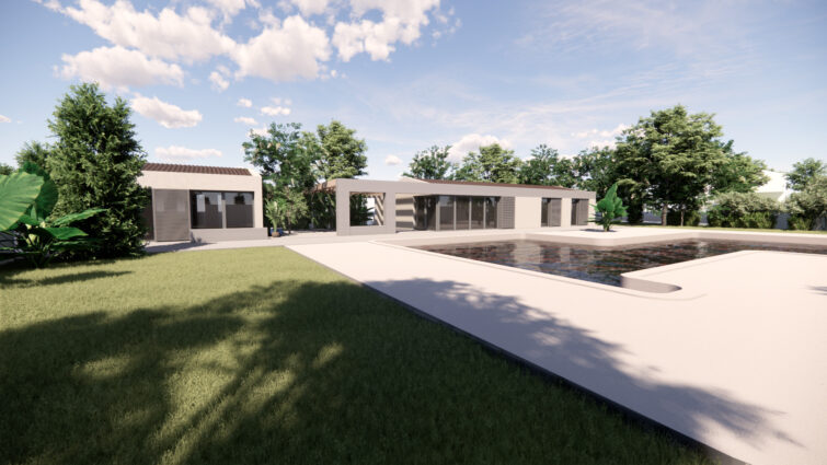 Maison contemporaine et maison d